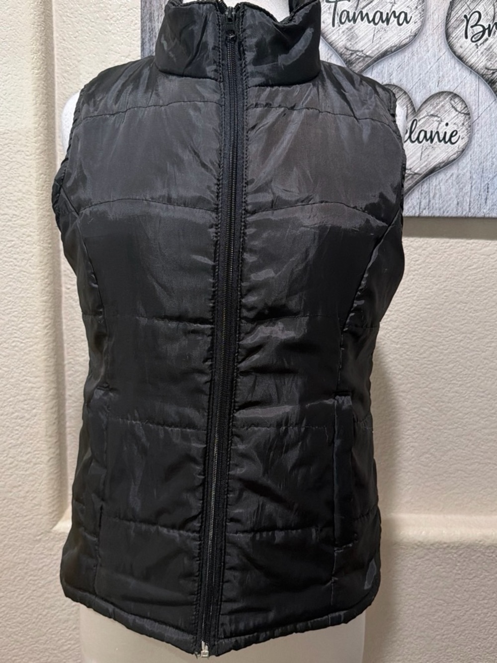 Women's Black Quilted Puffer Vest - Lightweight Insulated Layer
